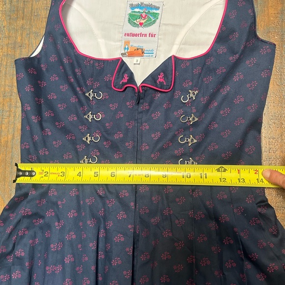 German Austrian Oktoberfest Vintage Dress - 38 / 8 - Picture 7 of 10